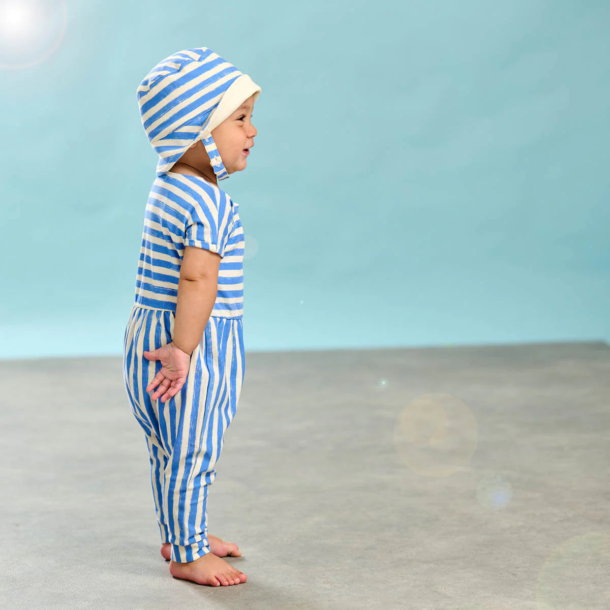 Cabin Blue Stripe Jumpsuit