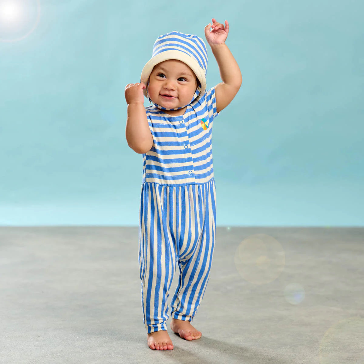 Cabin Blue Stripe Jumpsuit
