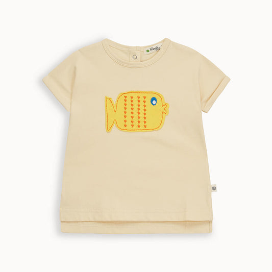 Drake Sandy Fish Applique T Shirt