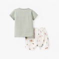 Load image into Gallery viewer, On The Farm Knit Henley + Organic Muslin Short Set
