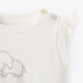 Load image into Gallery viewer, Elephant Flutter Sleeve Knit Bubble Romper
