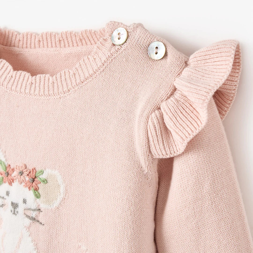 Meadow Mouse Sweater and Footed Pant Set