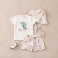 Load image into Gallery viewer, Alligator Knit Pullover + Seaside Safari Organic Muslin Short Set
