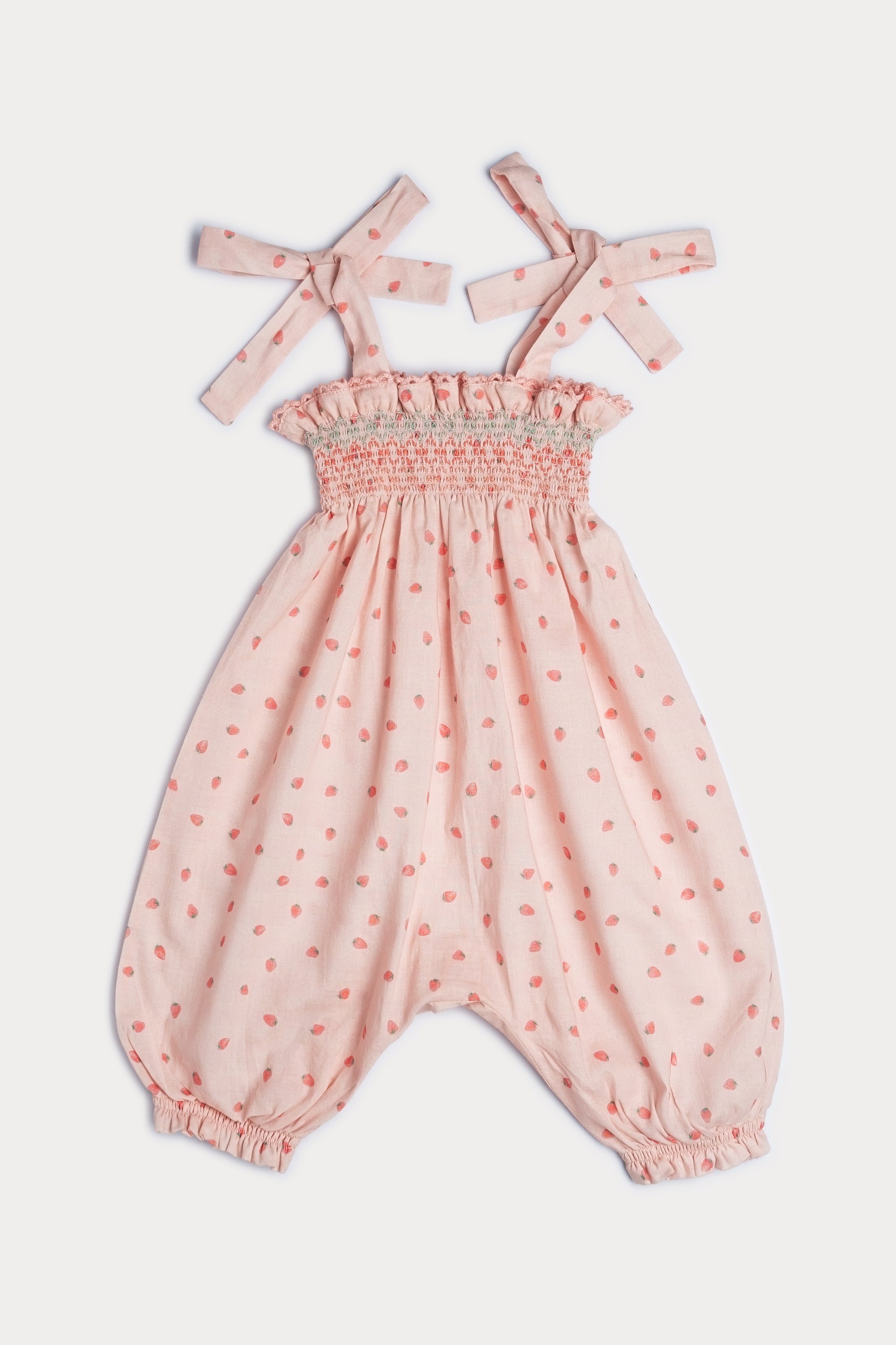 Fraises Audrey Smocked Romper