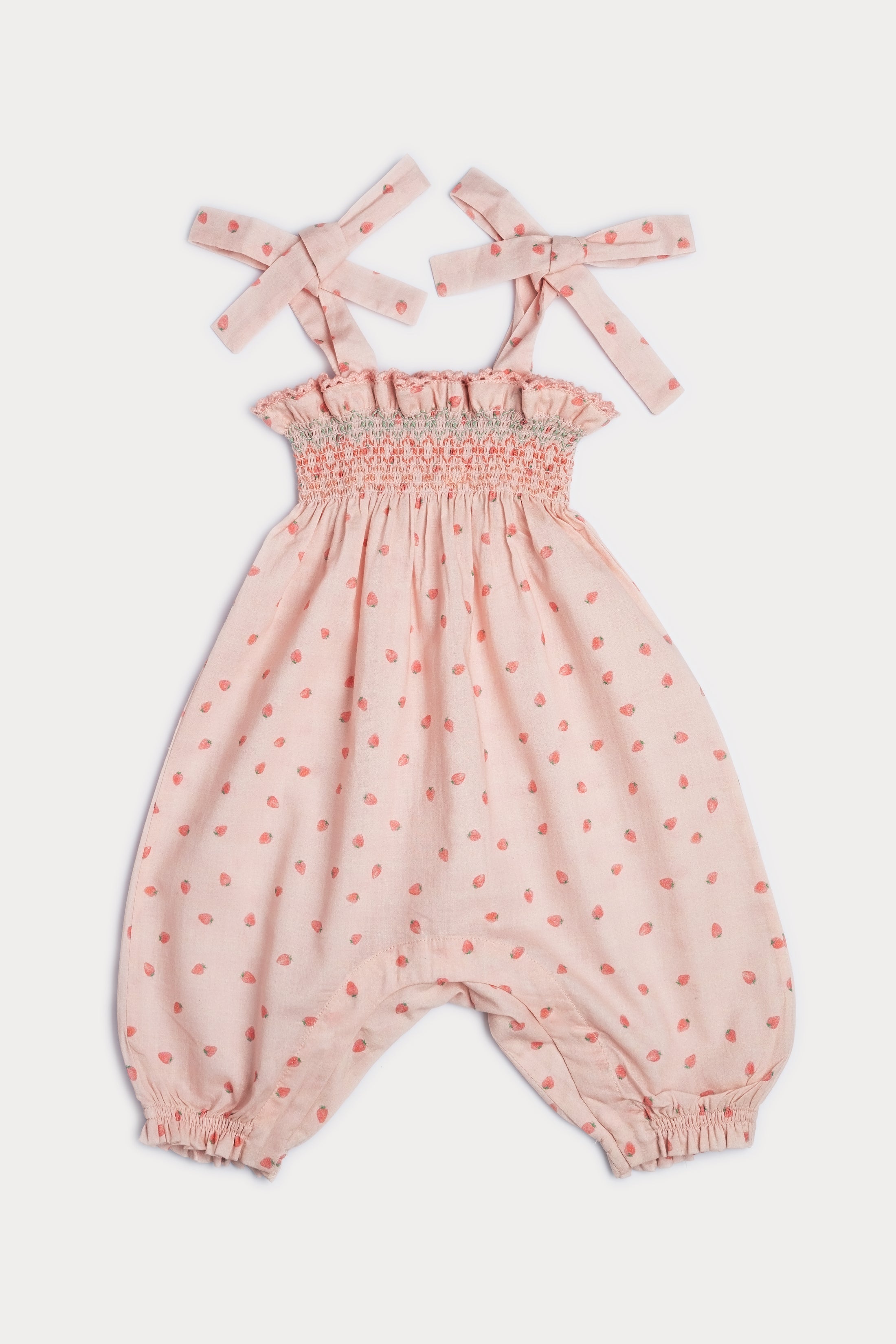 Fraises Audrey Smocked Romper