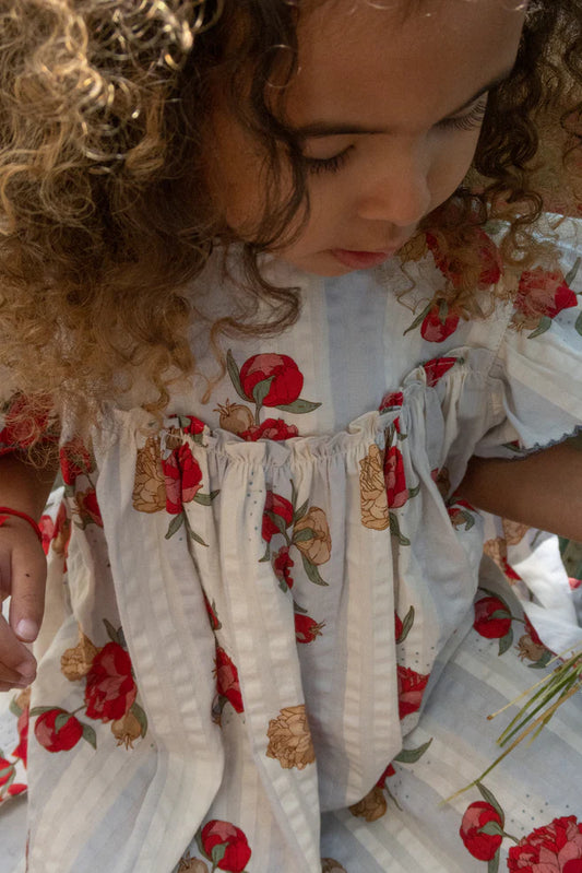 Peony Stripe Kim Dress