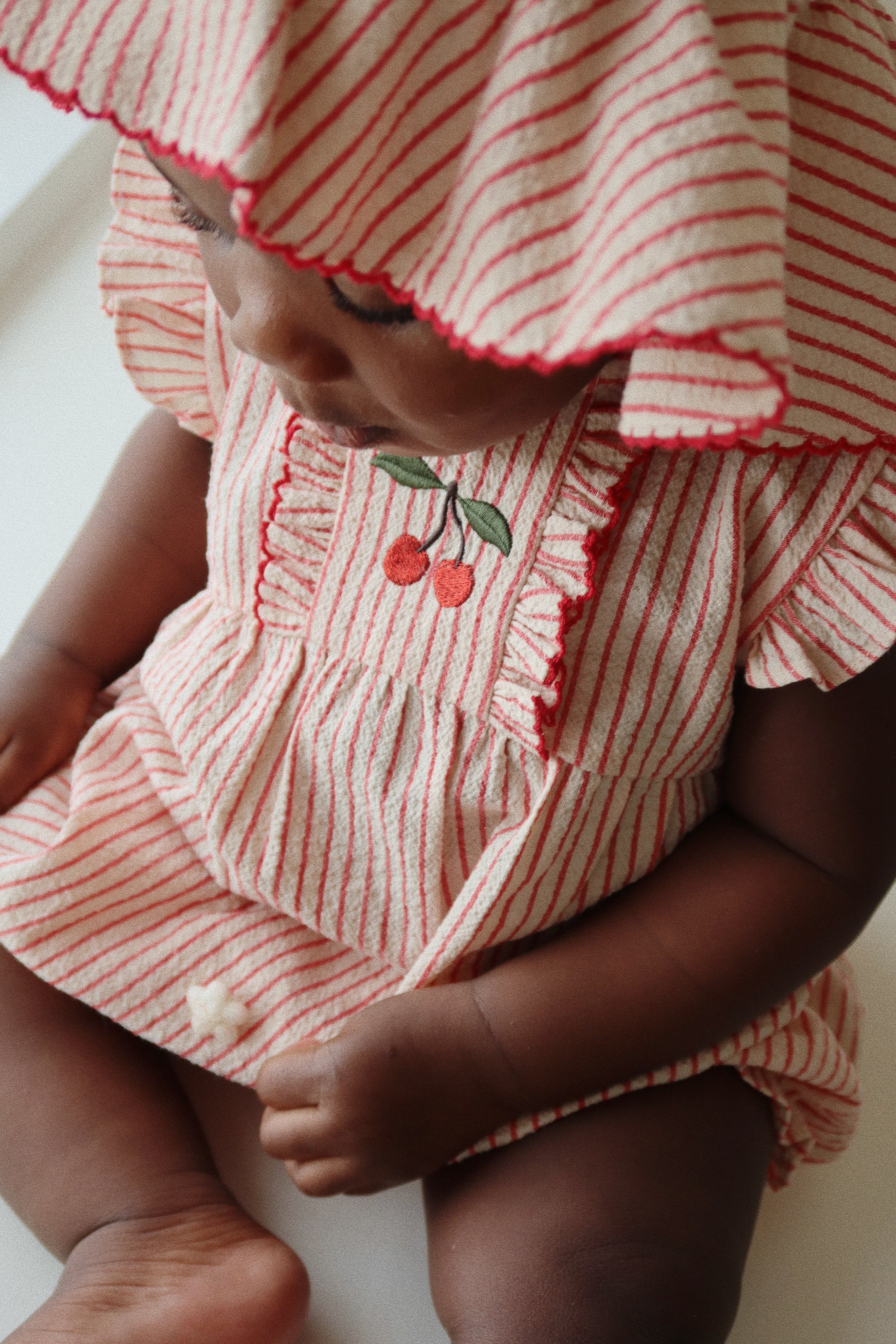 Amour Stripe Ellie Frill Romper