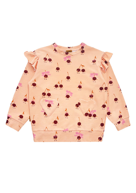 Sweater with Cherry Love Print