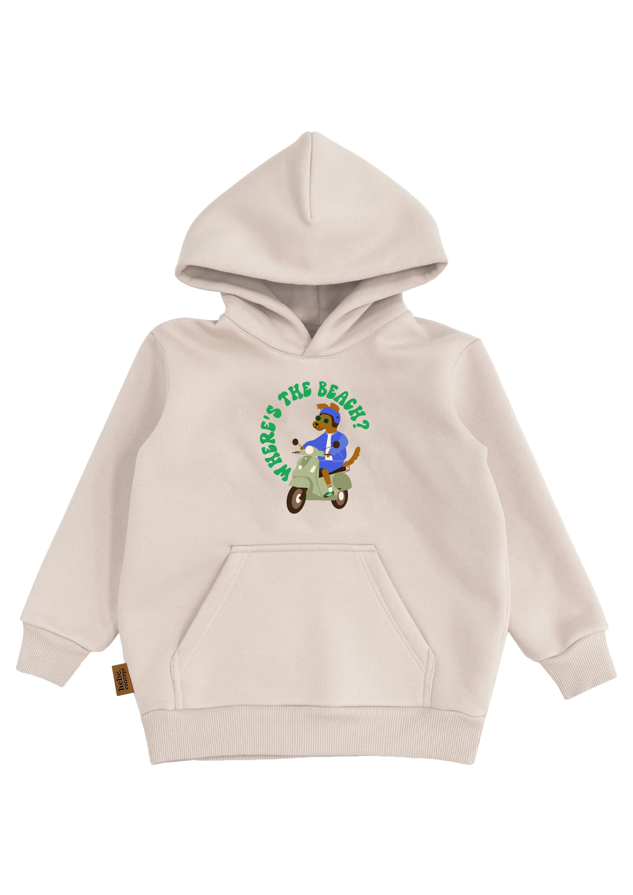 Light Grey Hoodie with Dog Print