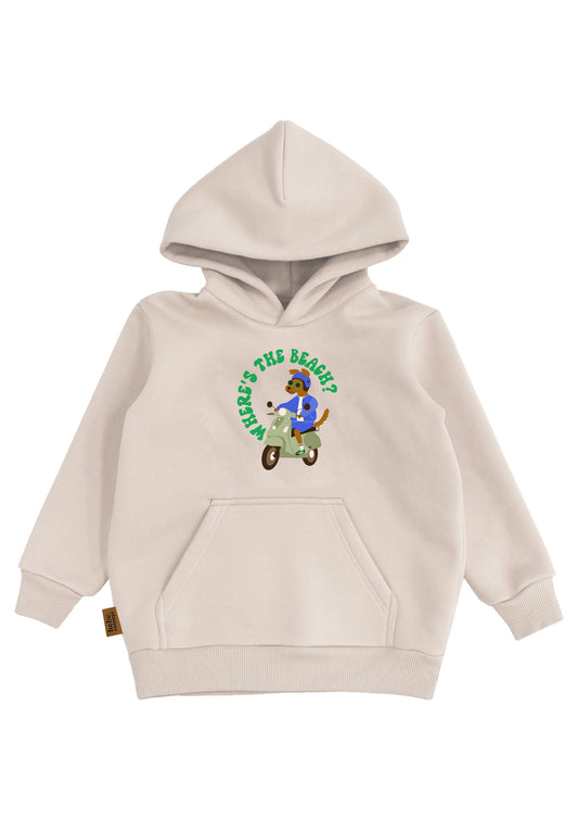 Light Grey Hoodie with Dog Print