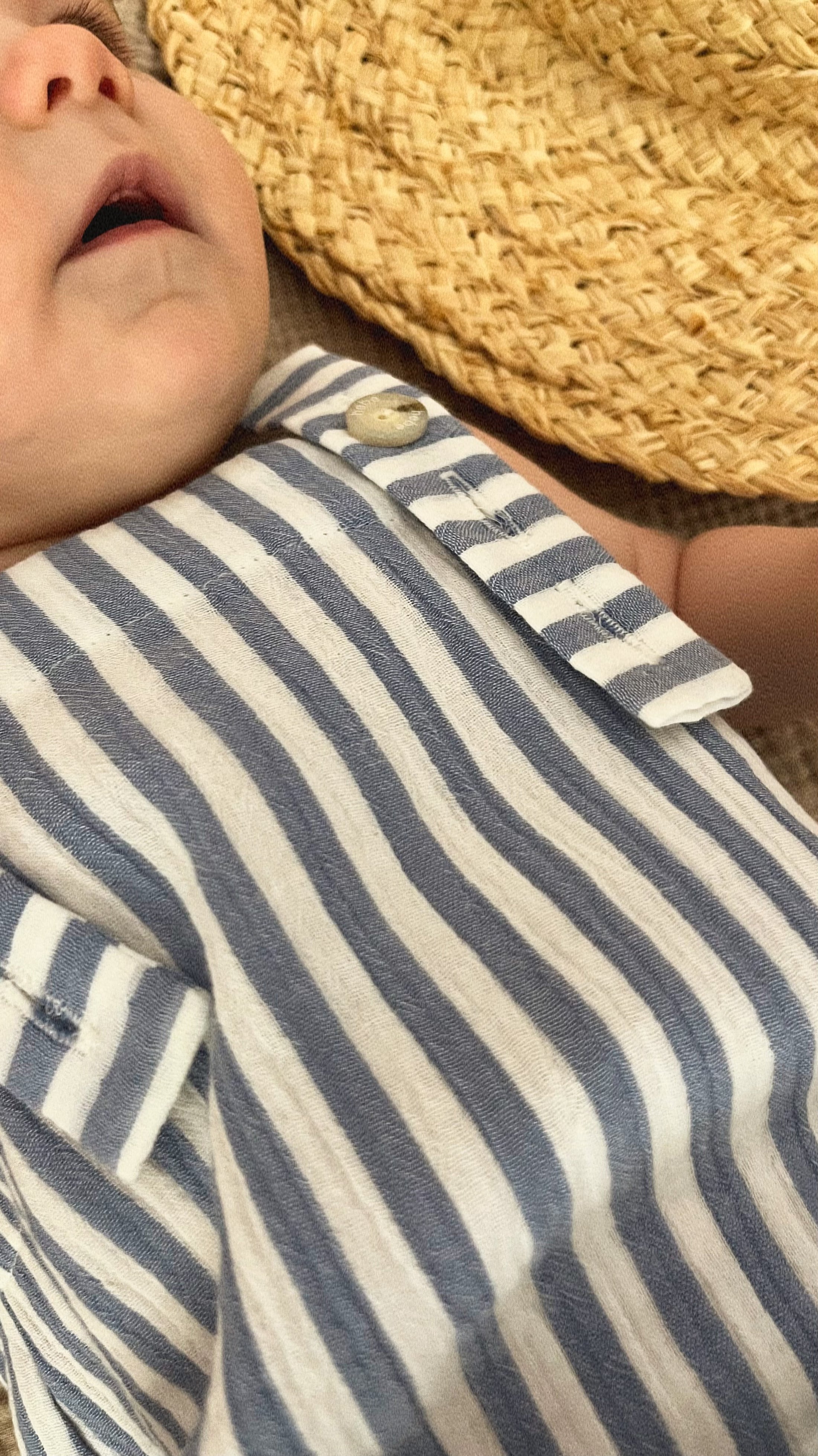 Striped Cotton Overall