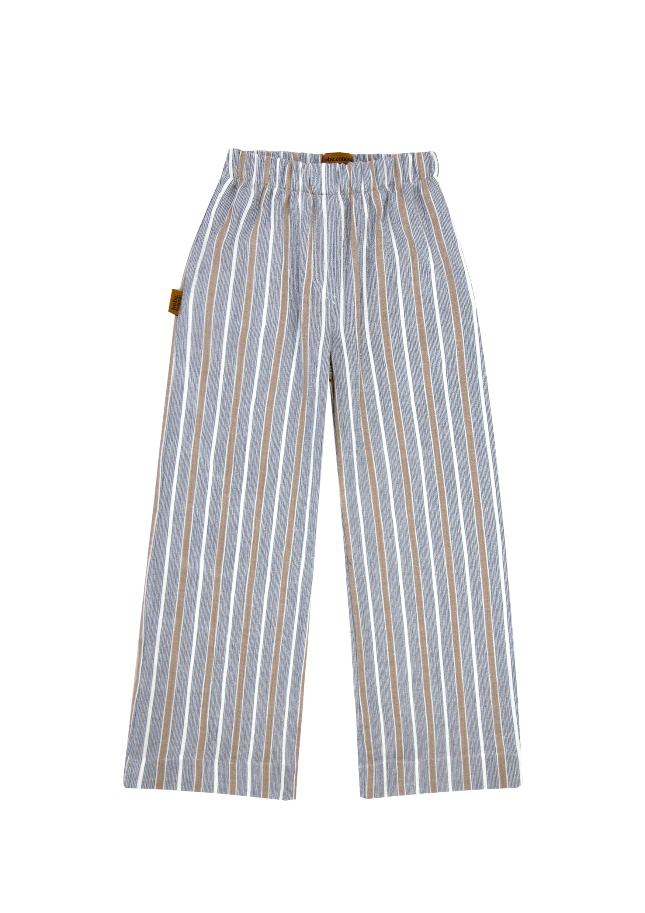 Pants with Blue and Taupe Stripes