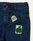 Load image into Gallery viewer, Recycled Denim Apple Patch Kid Pant
