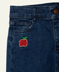 Load image into Gallery viewer, Recycled Denim Apple Patch Kid Pant
