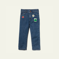 Load image into Gallery viewer, Recycled Denim Apple Patch Kid Pant
