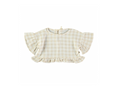 Load image into Gallery viewer, Gingham Flutter Sleeve Romantic Blouse
