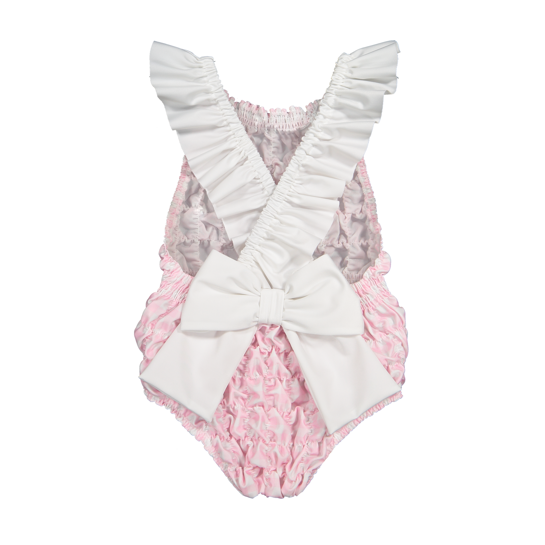Gingham Pink Frilled Swimsuit