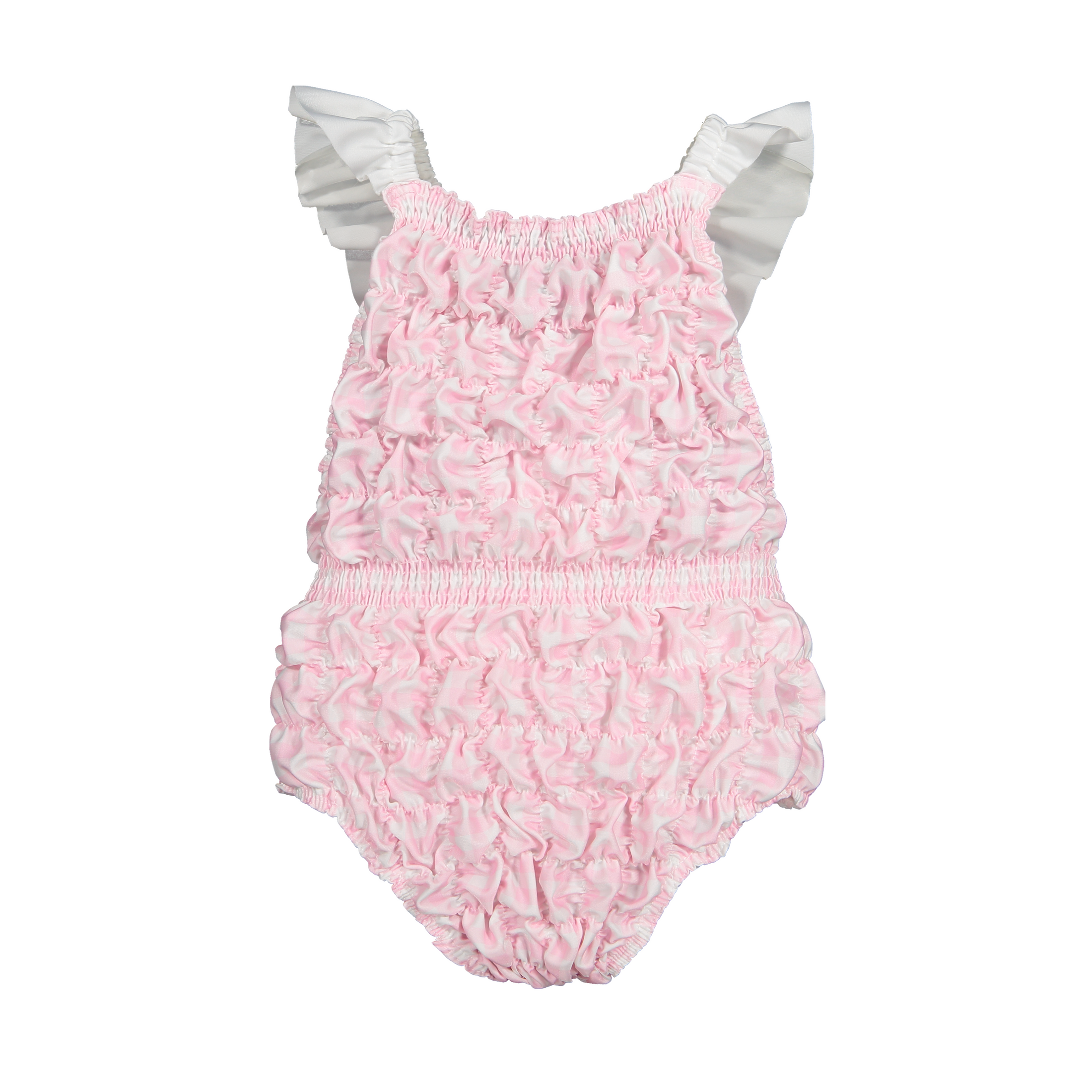 Gingham Pink Frilled Swimsuit