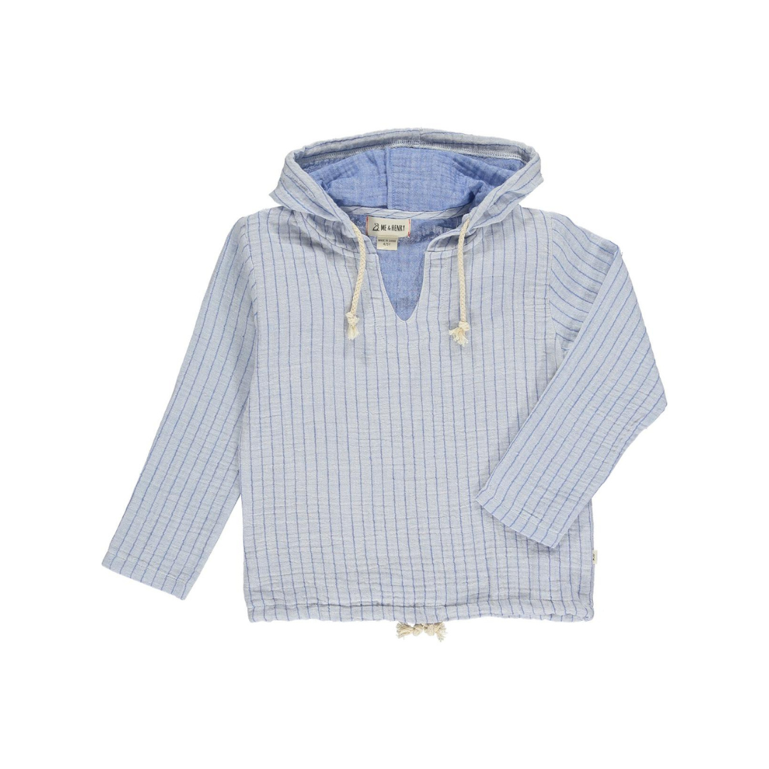 Blue St. Ives Gauze Hooded Top