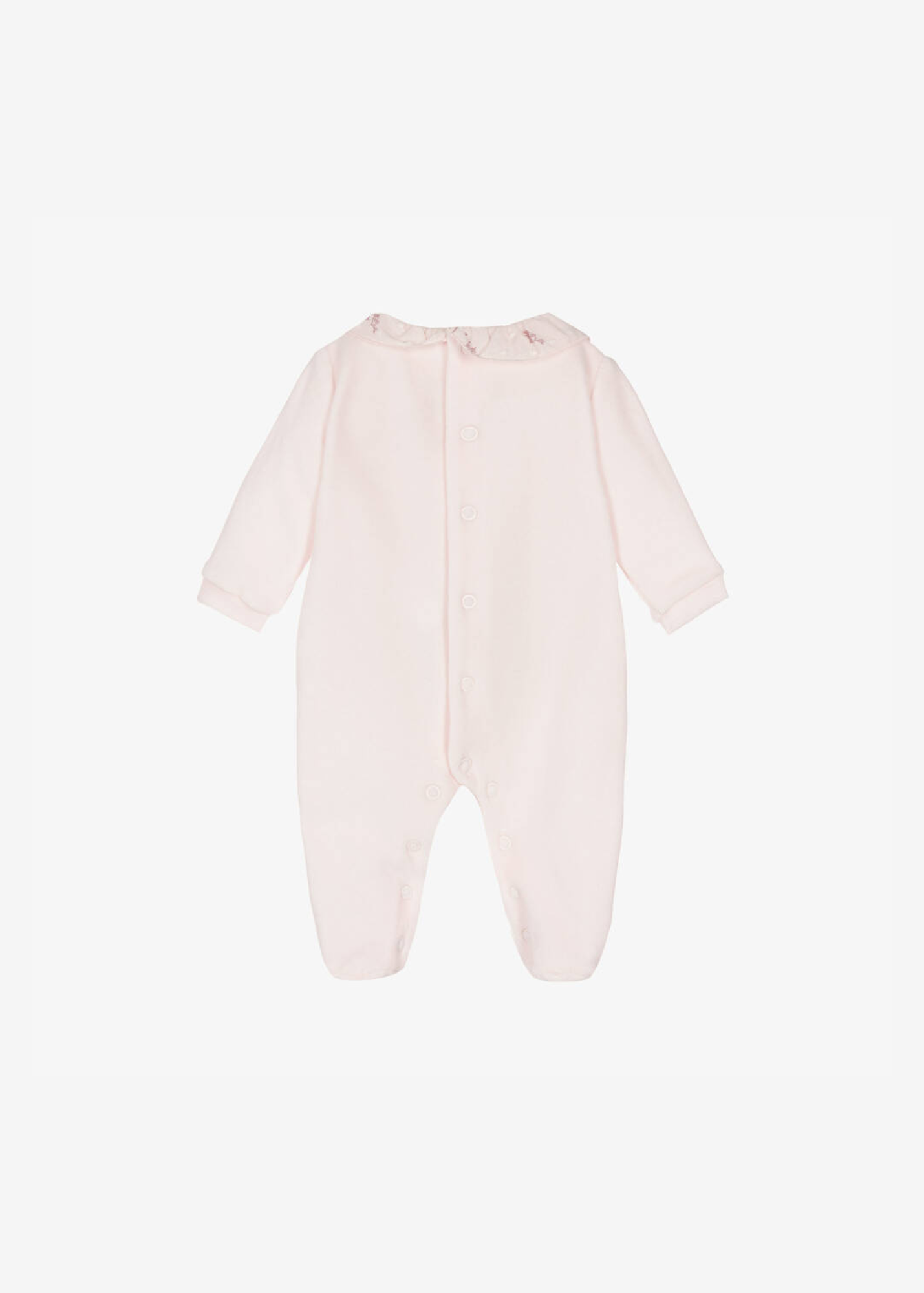 Pink Voile Velour Footie