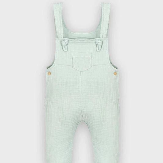 Bib overalls organic knotted handles