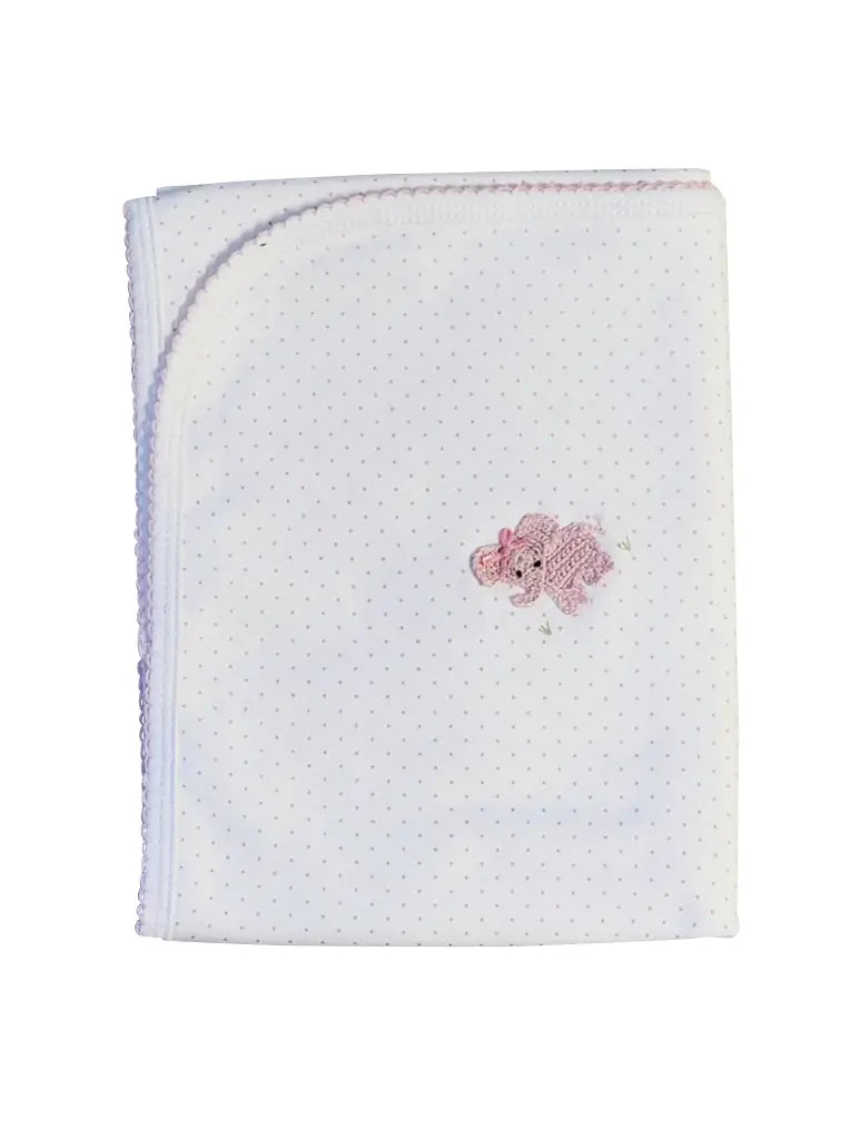 Baby Girl's "Elephant Collection" Pima Cotton Blanket