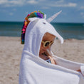 Load image into Gallery viewer, Unicorn Hooded Towel For Toddlers Ages 2 To 8 Years Old
