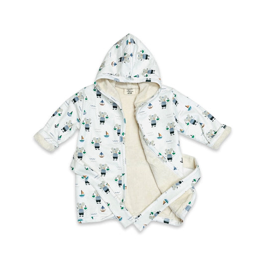 Mouse Sailor Hooded Baby Bathrobe