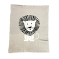 Load image into Gallery viewer, Lion Organic Cotton Jacquard Sweater Knit Baby Blanket
