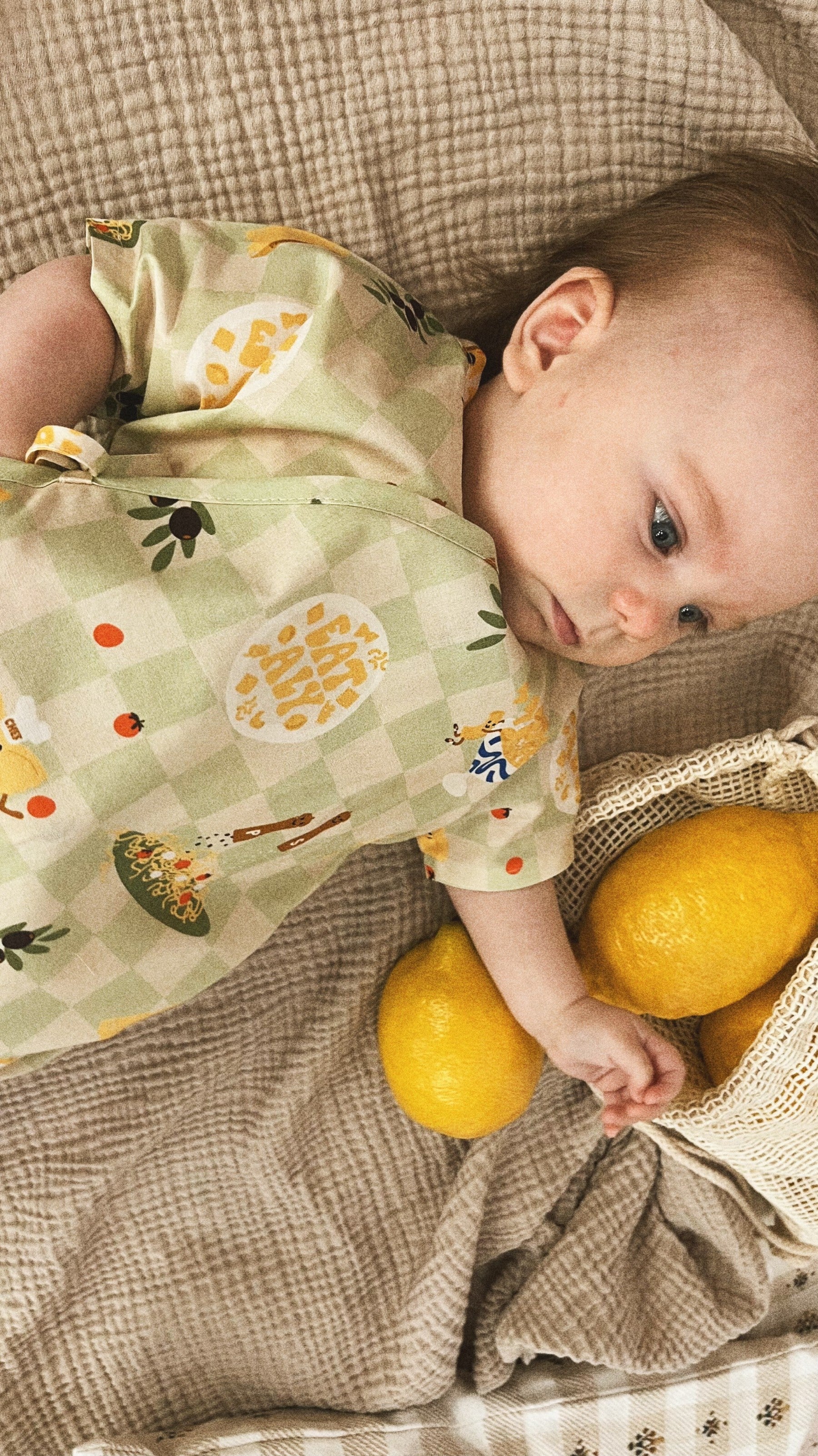 Wrap Body with Green and Yellow Checkers Print