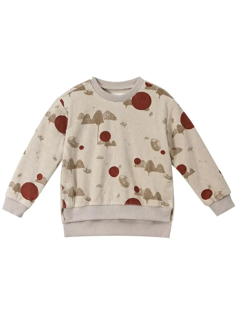 Sand Printed Terry Sweatshirt