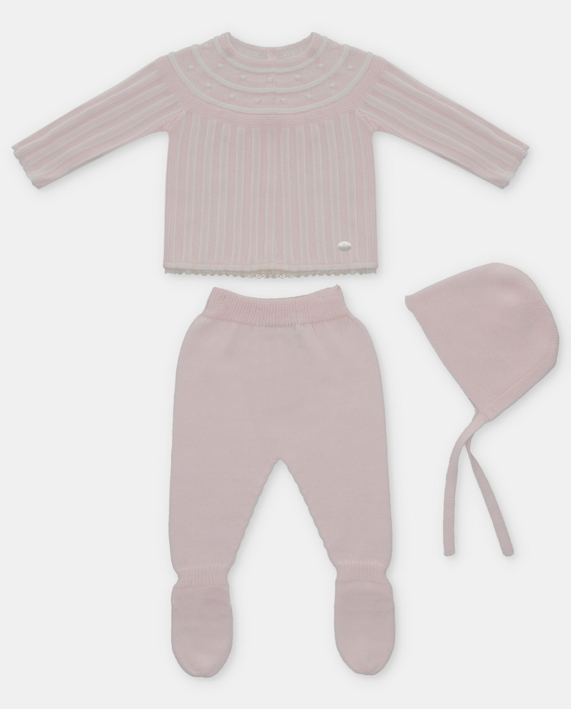 Dolcezza Pink Knit Layette Set