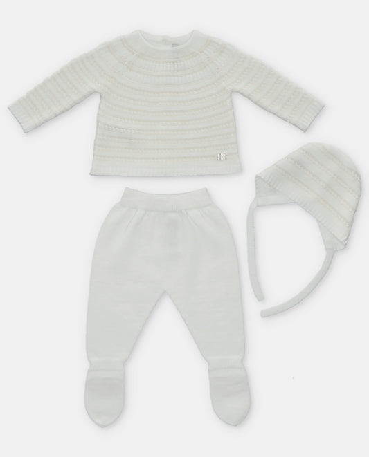 Tenerezza White Knit Layette Set