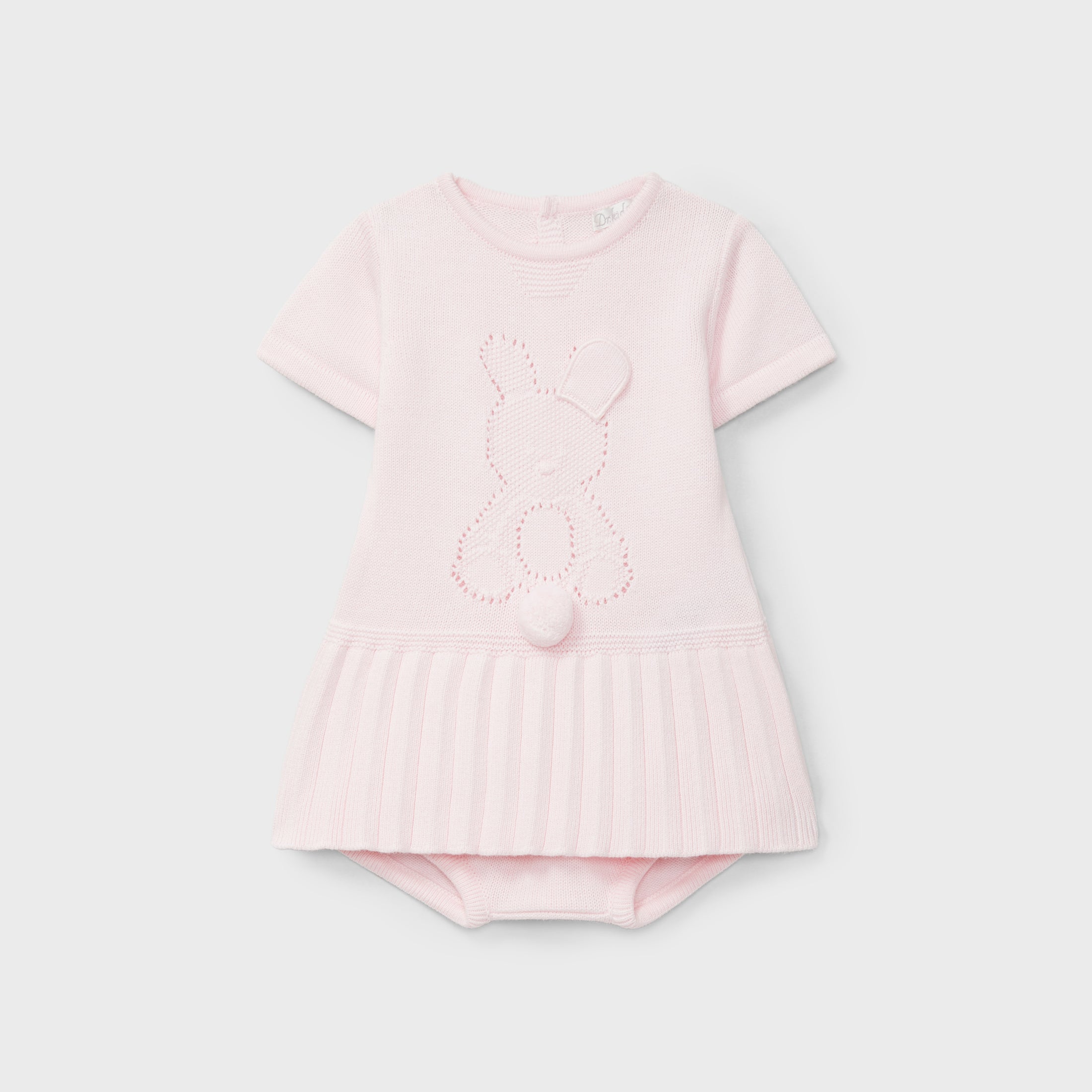 Bunny Pink Knitted Dress with Bloomers