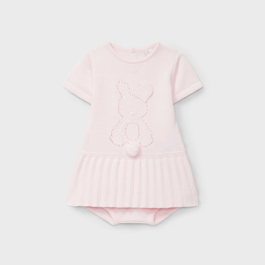 Bunny Pink Knitted Dress with Bloomers