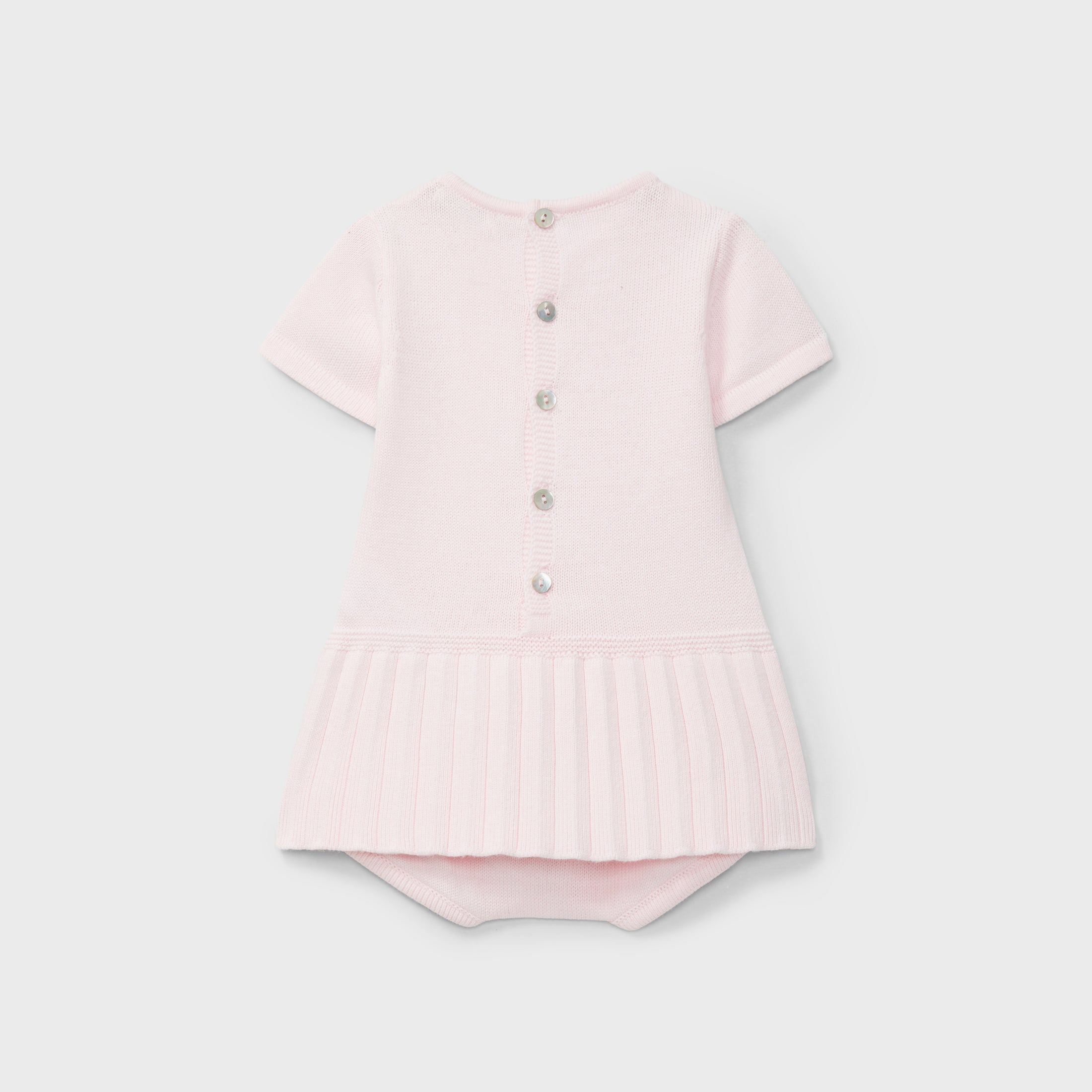 Bunny Pink Knitted Dress with Bloomers