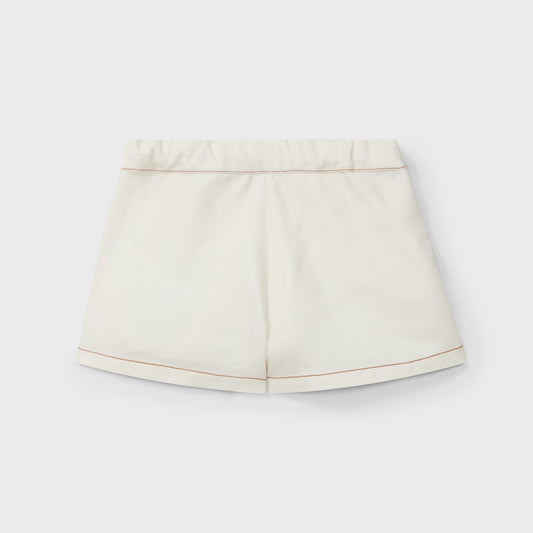 Off White Pleated Skort
