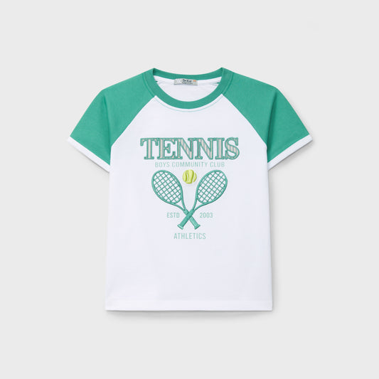 Green Raglan Tennis T-Shirt