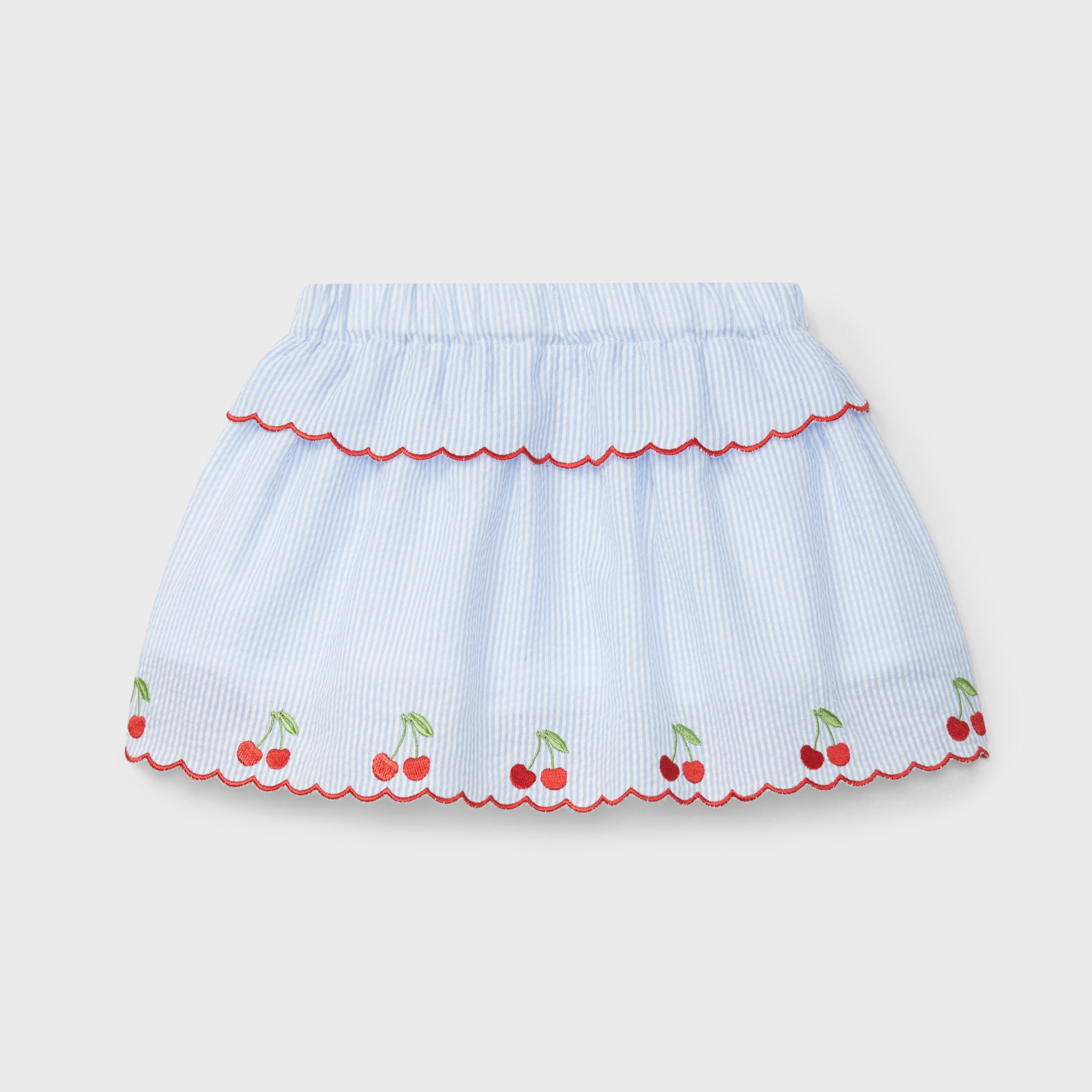 Seersucker Cherry Skirt