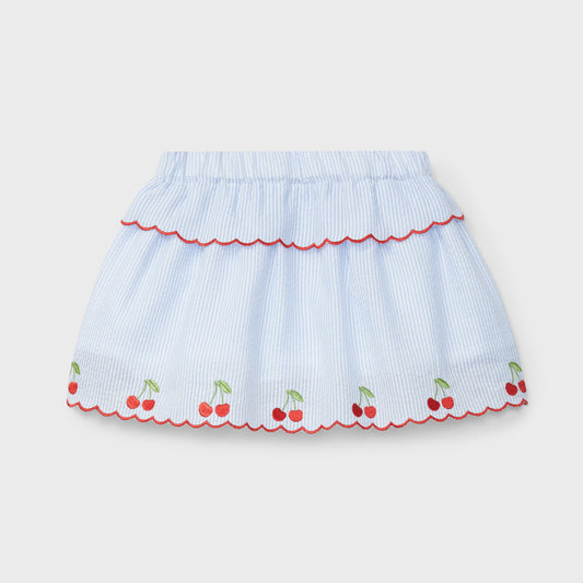 Seersucker Cherry Skirt
