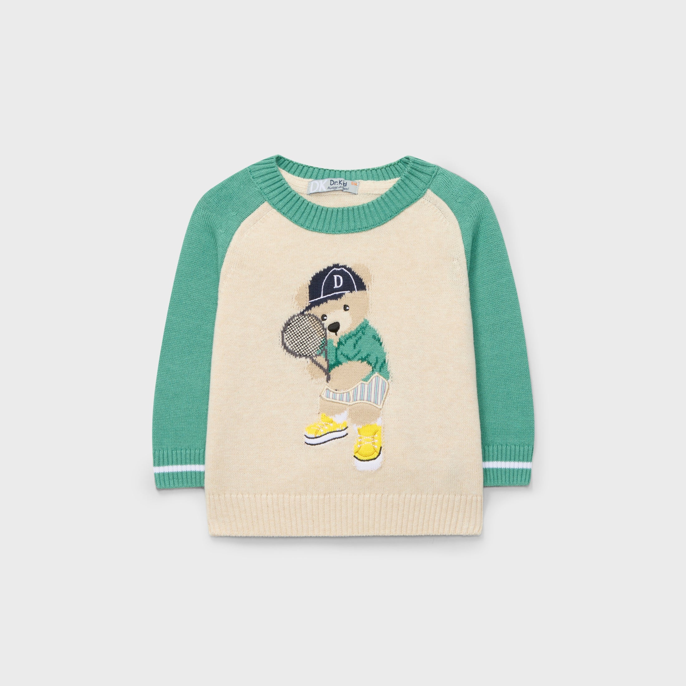 Green Tennis Bear Sweater