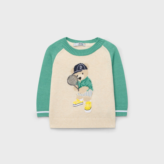 Green Tennis Bear Sweater