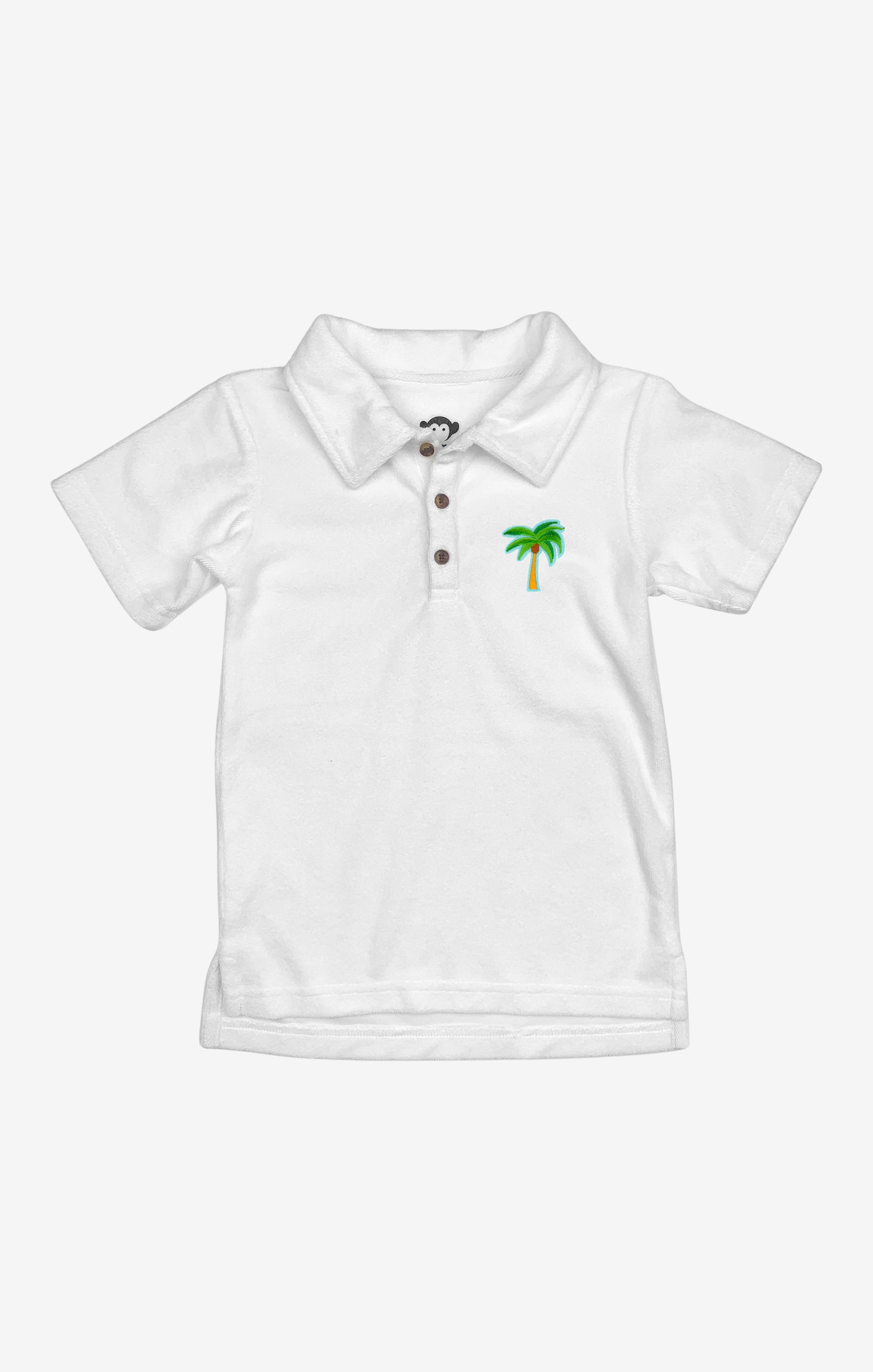 White Fairbanks Palm Tree Polo